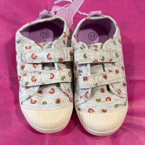Colorful Kids Shoes with Rainbow Pattern NWT size 10